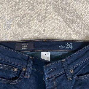 NWT J Crew Reid Skinny Straight Leg Jean in a dark rinse size 26